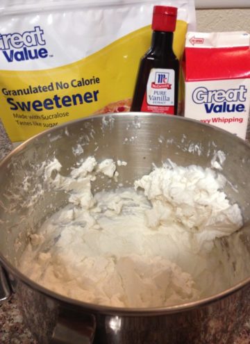 Low Carb Whip Cream - simple, fool-proof whip cream for all sugar free and low carbers.