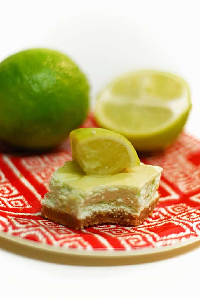 Low Carb Key Lime Cheesecake Bars - Perfect combination of sweet, tangy and low carb.