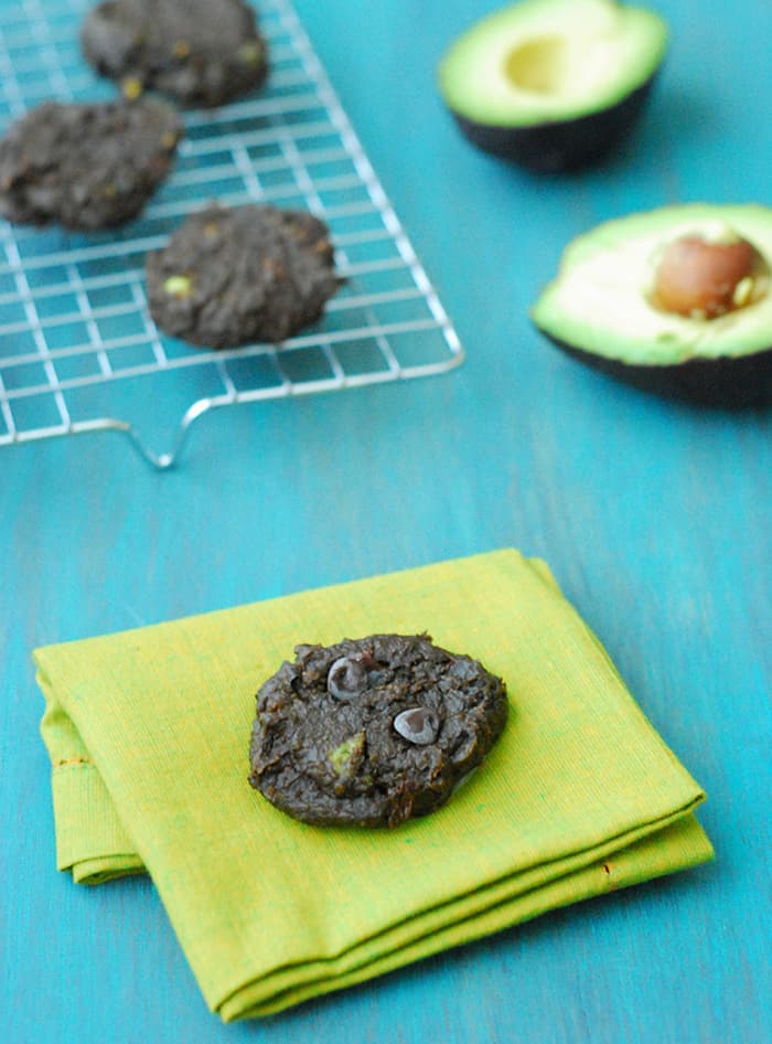 Avocado Chocolate Cookies - Rich, chocolaty, and perfectly chewy. You would never guess these cookies are low carb, sugar free and vegan!