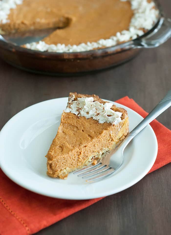 Low Carb Friendly Pumpkin Pie - Quick and easy recipe alternative to the unhealthy bakery style version.