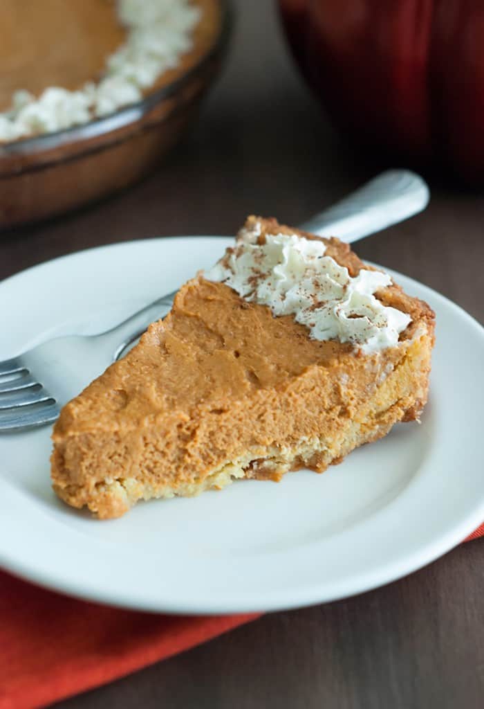 Low Carb Pumpkin Pie - Absolutely delicious and perfect for Fall!