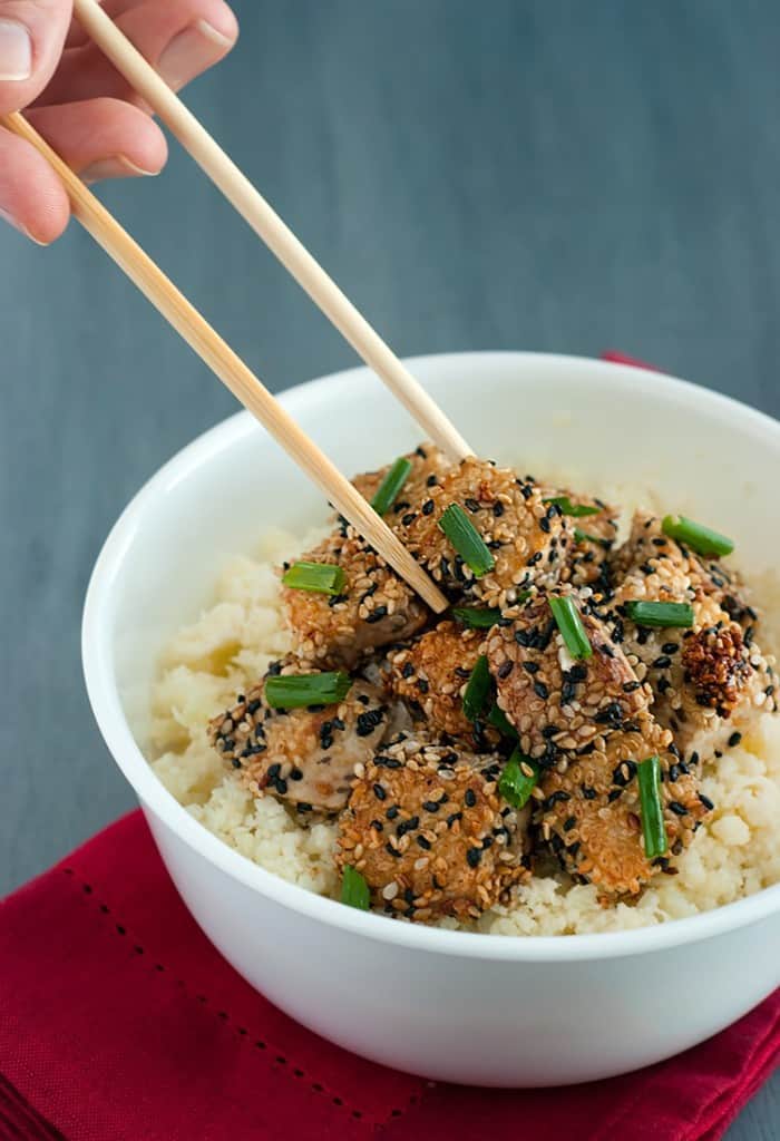 Sesame Crusted Tofu - a tasty twist on tofu that your sure to love.