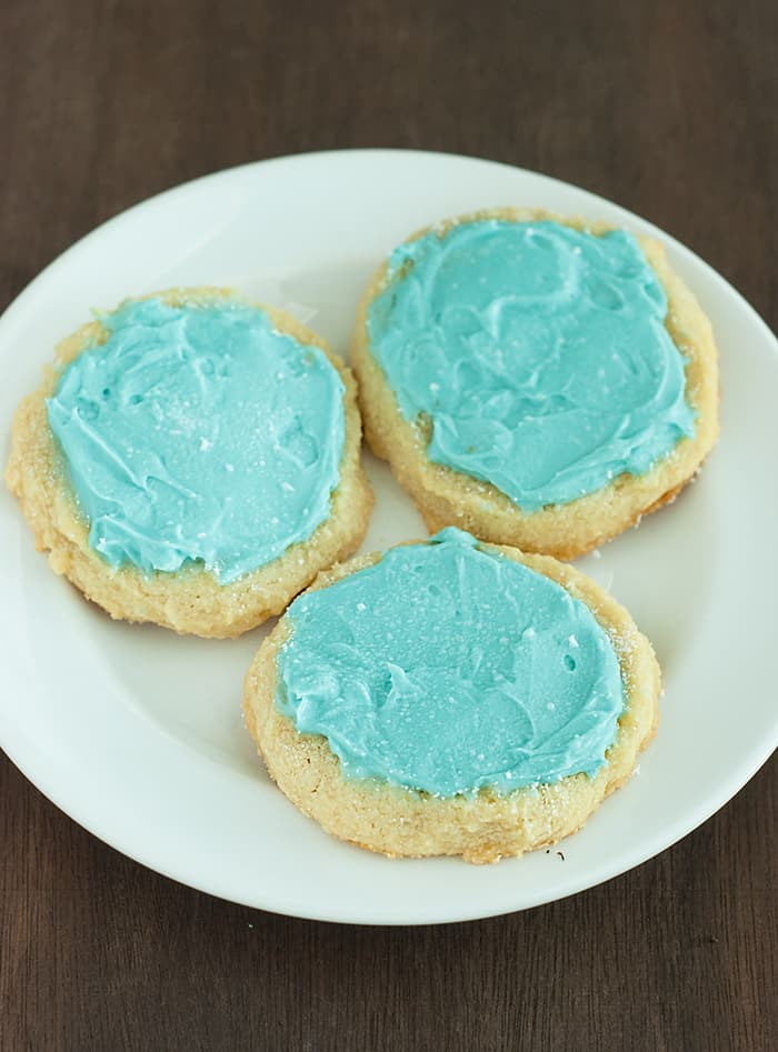 SUPER tasty Frosted Cookies with 5-minute frosting!