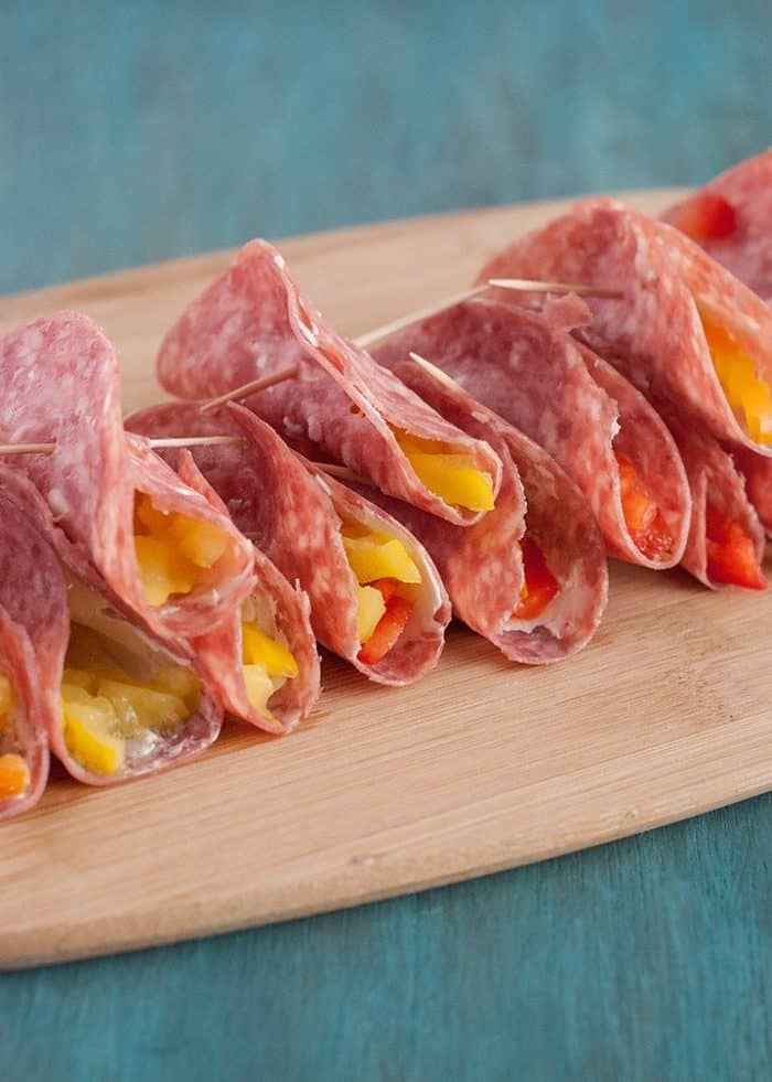 Salami and Cream Cheese Roll Ups - The Low Carb Diet